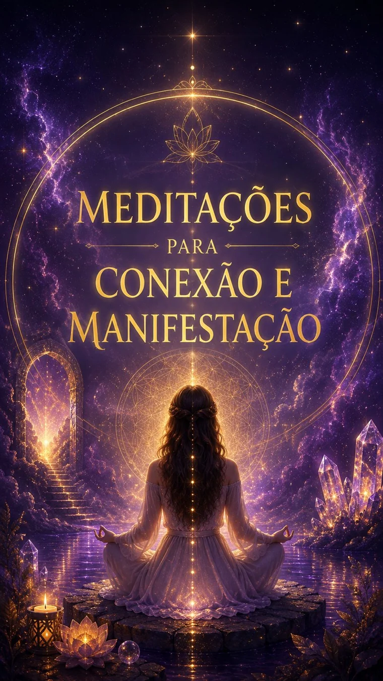 Capa das Meditações para Conexão e Manifestação